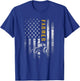 Tractor American USA Flag Funny Farmer Rancher Gifts Farming Women Men T-Shirt - T-Shirt | Royal