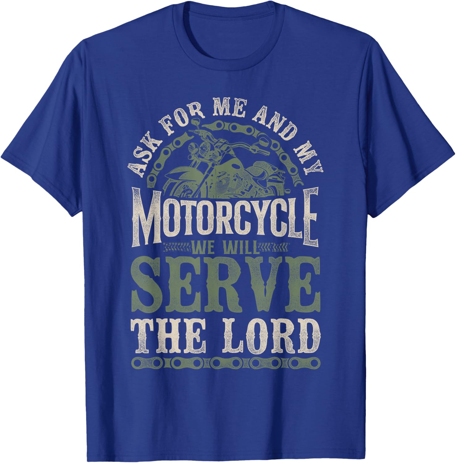 Classic Motorcycle Biker Jesus Faith Christian Biker As For T-Shirt - T-Shirt | Royal
