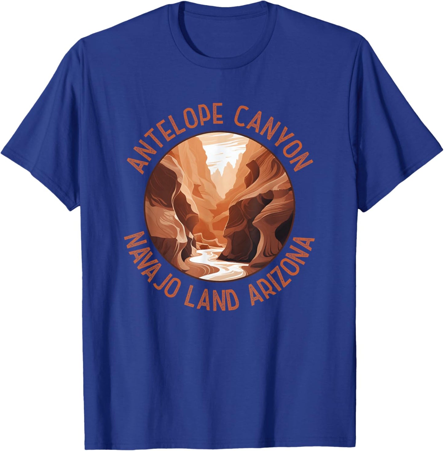 Antelope Canyon Arizona Distressed Circle Vintage T-Shirt - T-Shirt | Royal