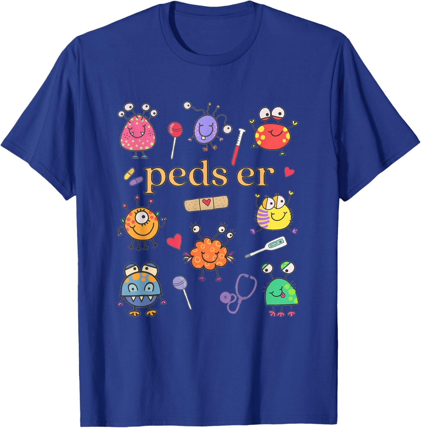 Pediatric ER Nurse Pediatric Emergency Peds Er PEDS Crew T-Shirt - T-Shirt | Royal