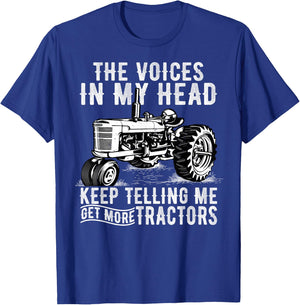 Get More Tractors Funny Quotes Tractors Driver Farmer Gifts T-Shirt - T-Shirt | Royal