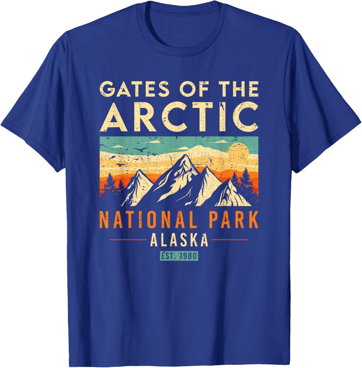 Gates Of The Arctic Est. 1980 Retro Alaska National Park T-Shirt - T-Shirt | Royal