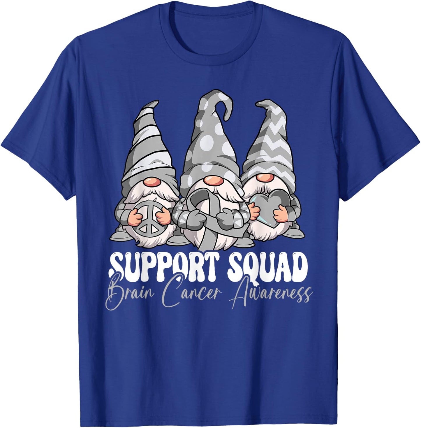 Support Squad Brain Cancer Awareness T-Shirt - T-Shirt | Royal