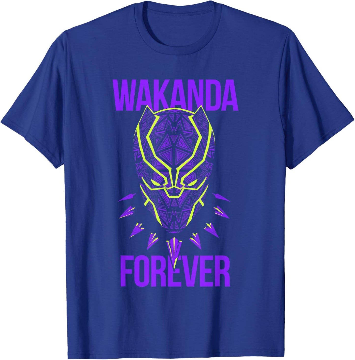 Marvel Comics Retro Classic Wakanda Forever Neon Panther T-Shirt - T-Shirt | Royal