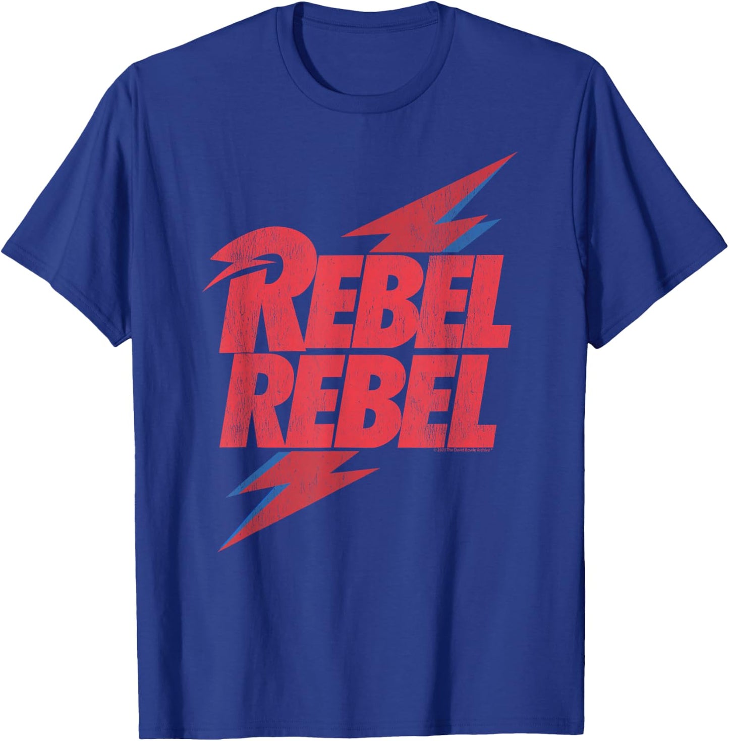 David Bowie Music Rock Distressed Rebel rebel T-Shirt - T-Shirt | Royal
