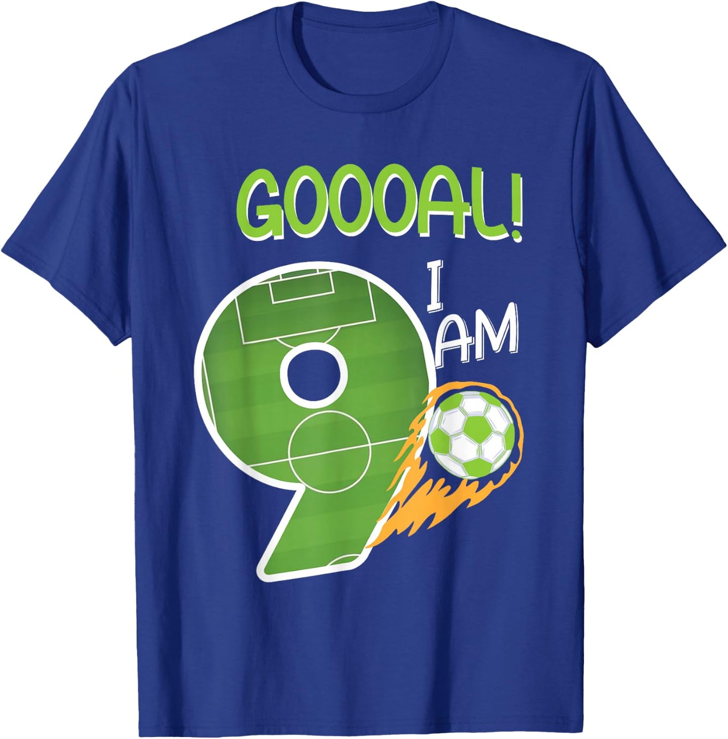 Soccer i'm 9 years old boy birthday T-Shirt - T-Shirt | Royal