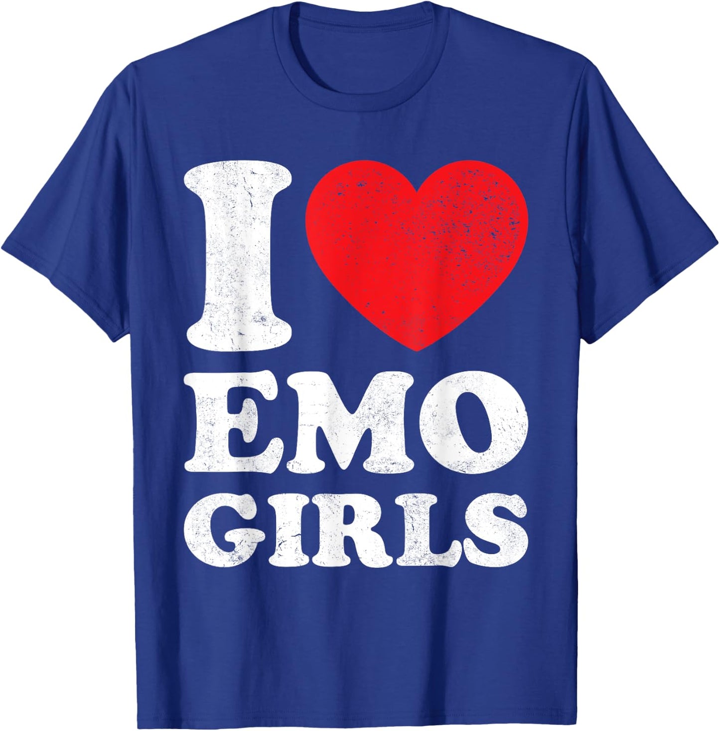 I Love Heart Emo Girls T-Shirt - T-Shirt | Royal