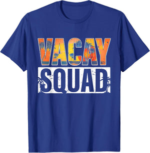Vacay Squad Summer Vacation Family Friends Trip Palm Trees T-Shirt - T-Shirt | Royal