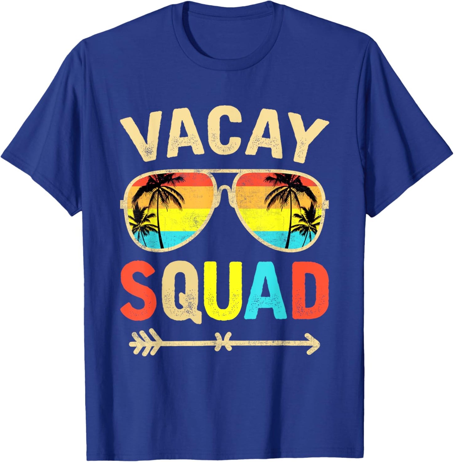 Vacay Squad Funny Beach Summer Vacation Family Matching Trip Women Girls Kids T-Shirt - T-Shirt | Royal