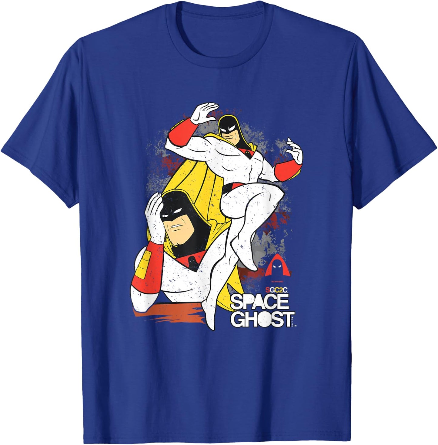 Space Ghost Coast to Coast Vintage Faded Superhero Pose T-Shirt - T-Shirt | Royal