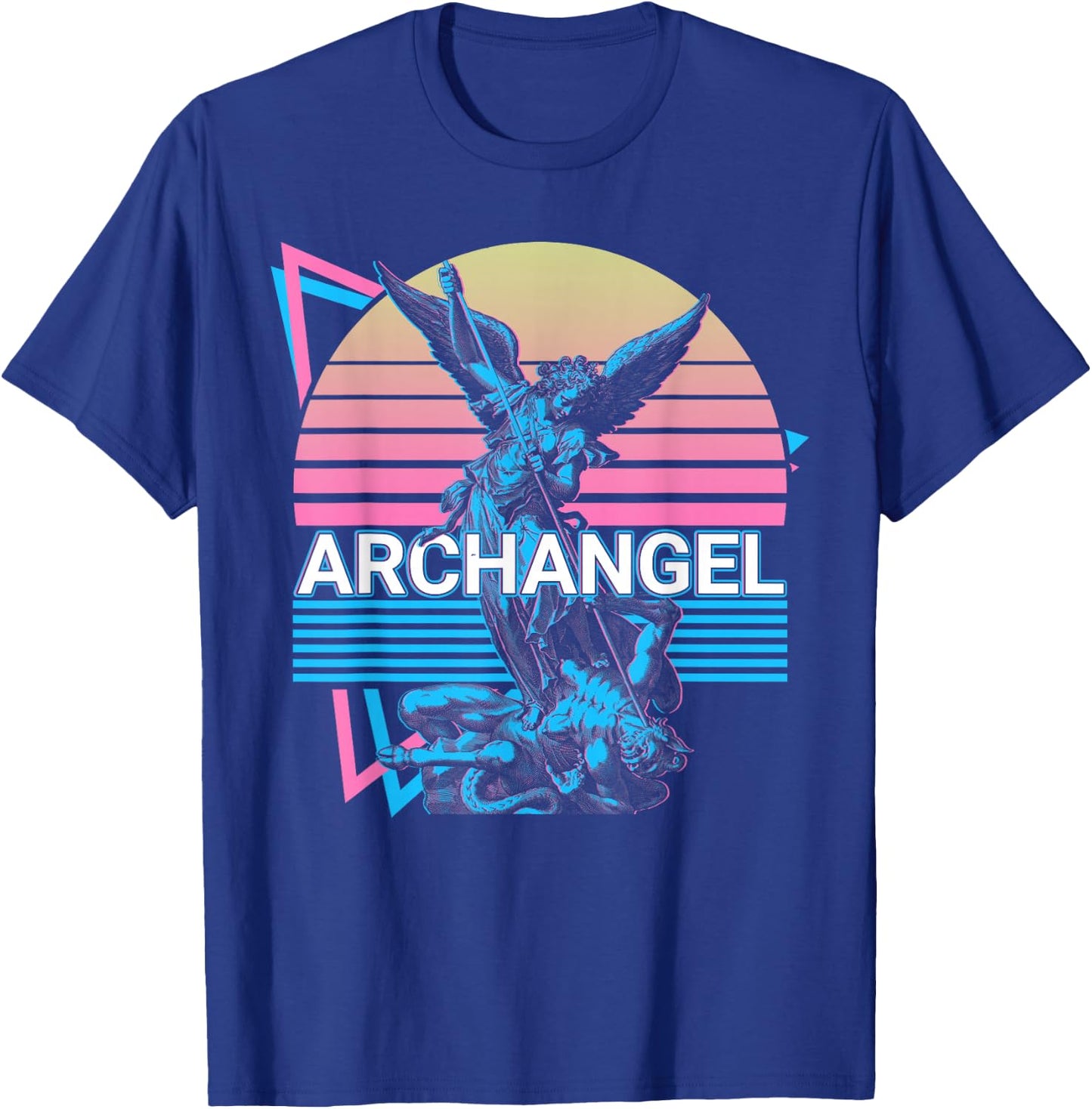 Archangel Michael Saint Michael Retro T-Shirt - T-Shirt | Royal
