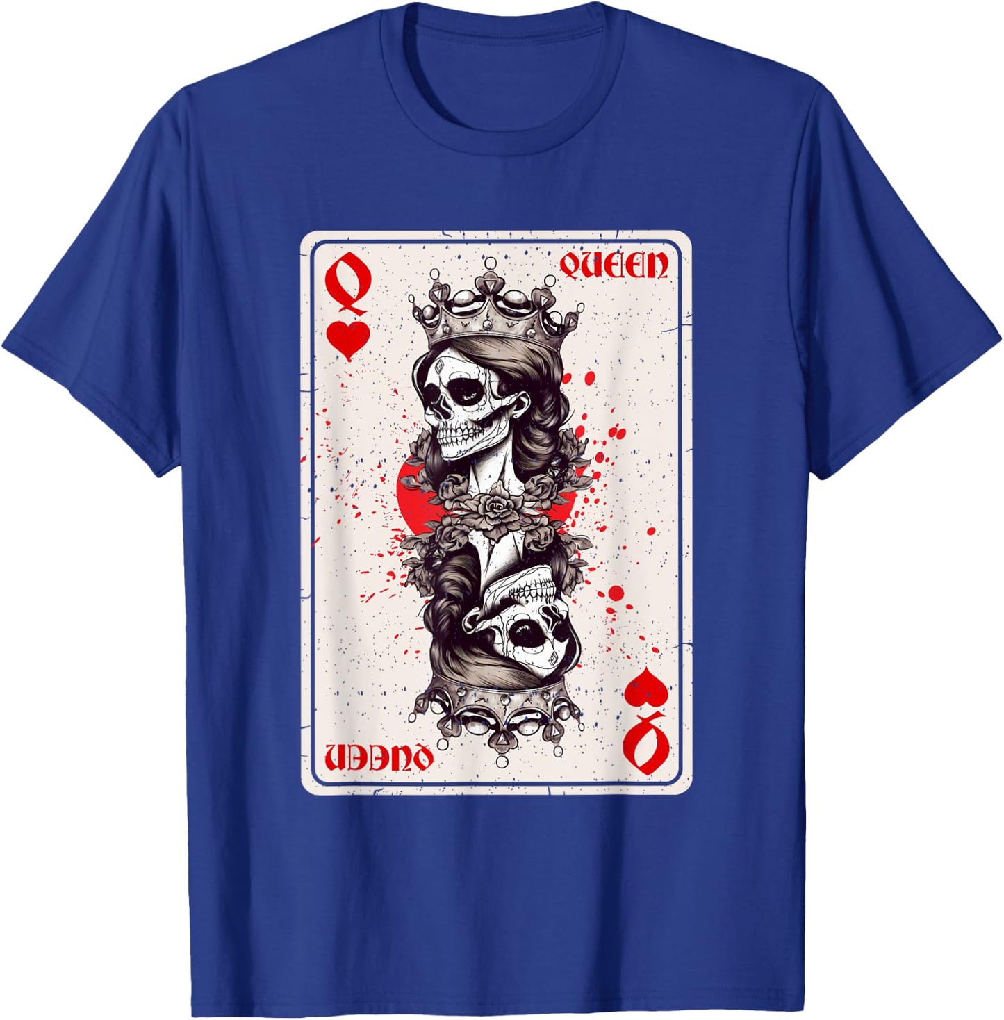 Queen of Hearts Card Game Horror Heart Queen Gothic T-Shirt - T-Shirt | Royal