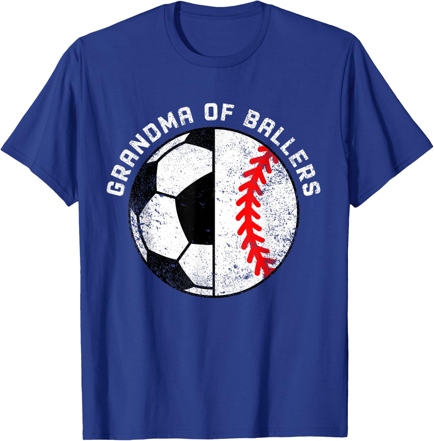 Grandma Of Ballers Funny Soccer Baseball Grandma T-Shirt - T-Shirt | Royal
