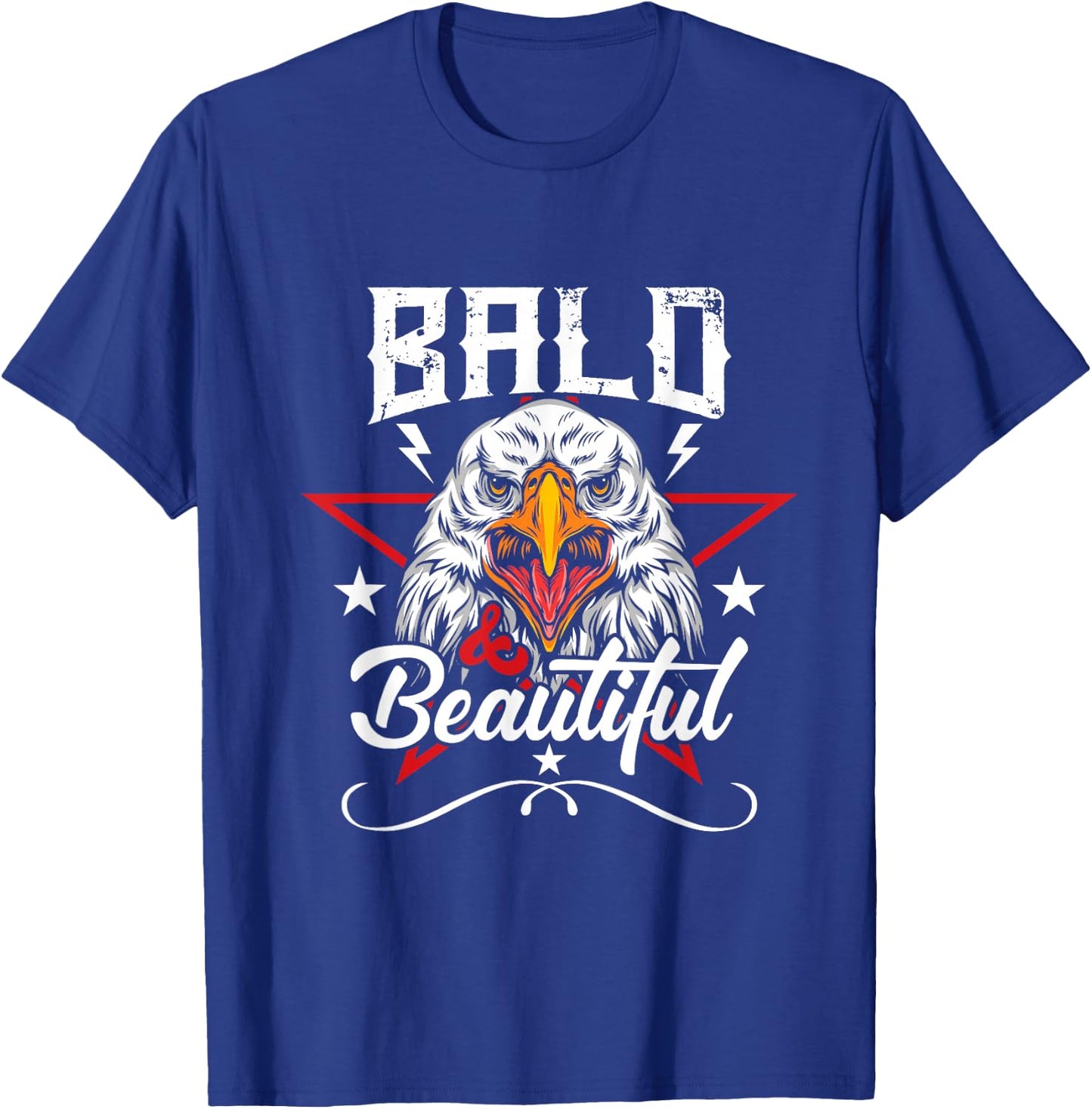 American Patriot - Majestic Bald Eagle with Star T-Shirt - T-Shirt | Royal