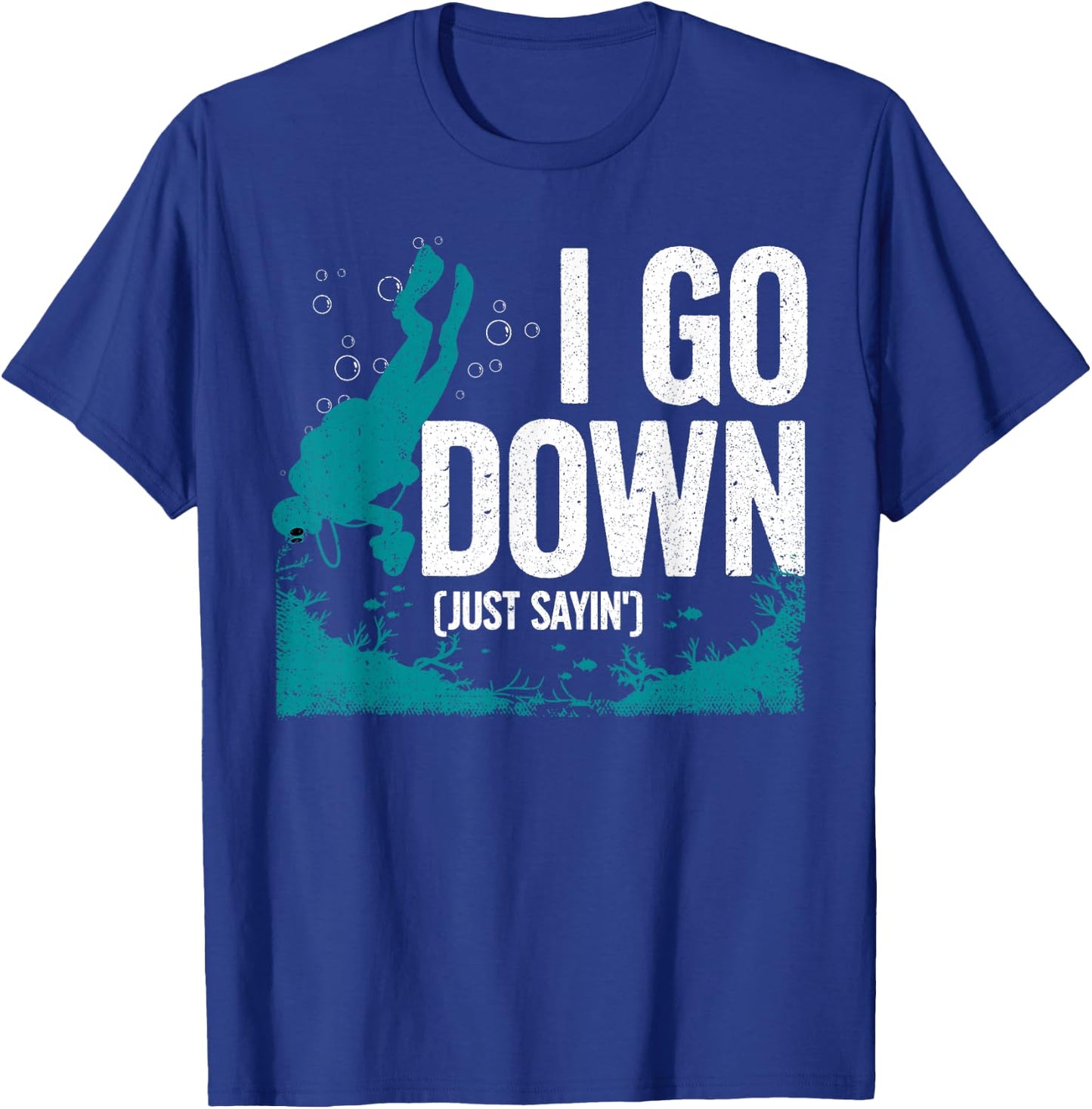 Cute Scuba Diving Design Women Diving Scuba Diver T-Shirt - T-Shirt | Royal