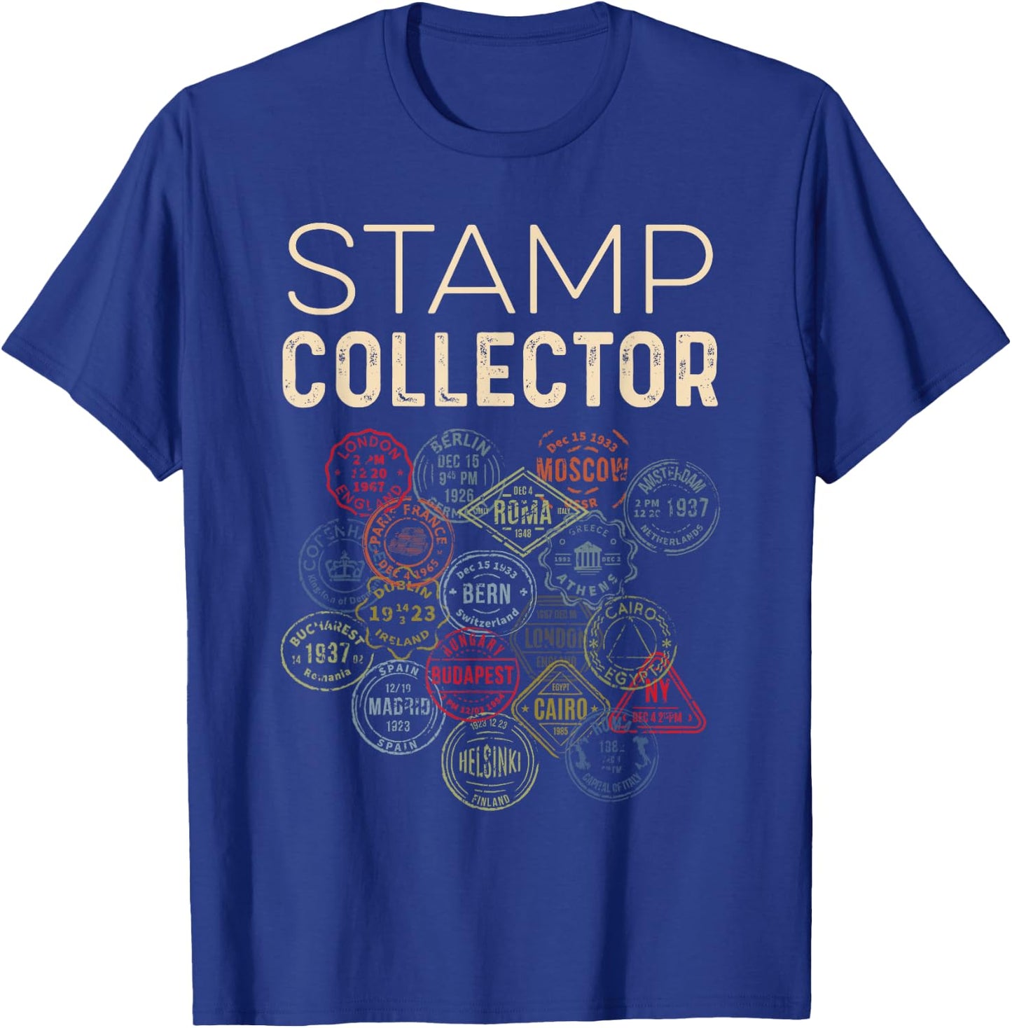 Stamp Collector World Traveler T-Shirt - T-Shirt | Royal