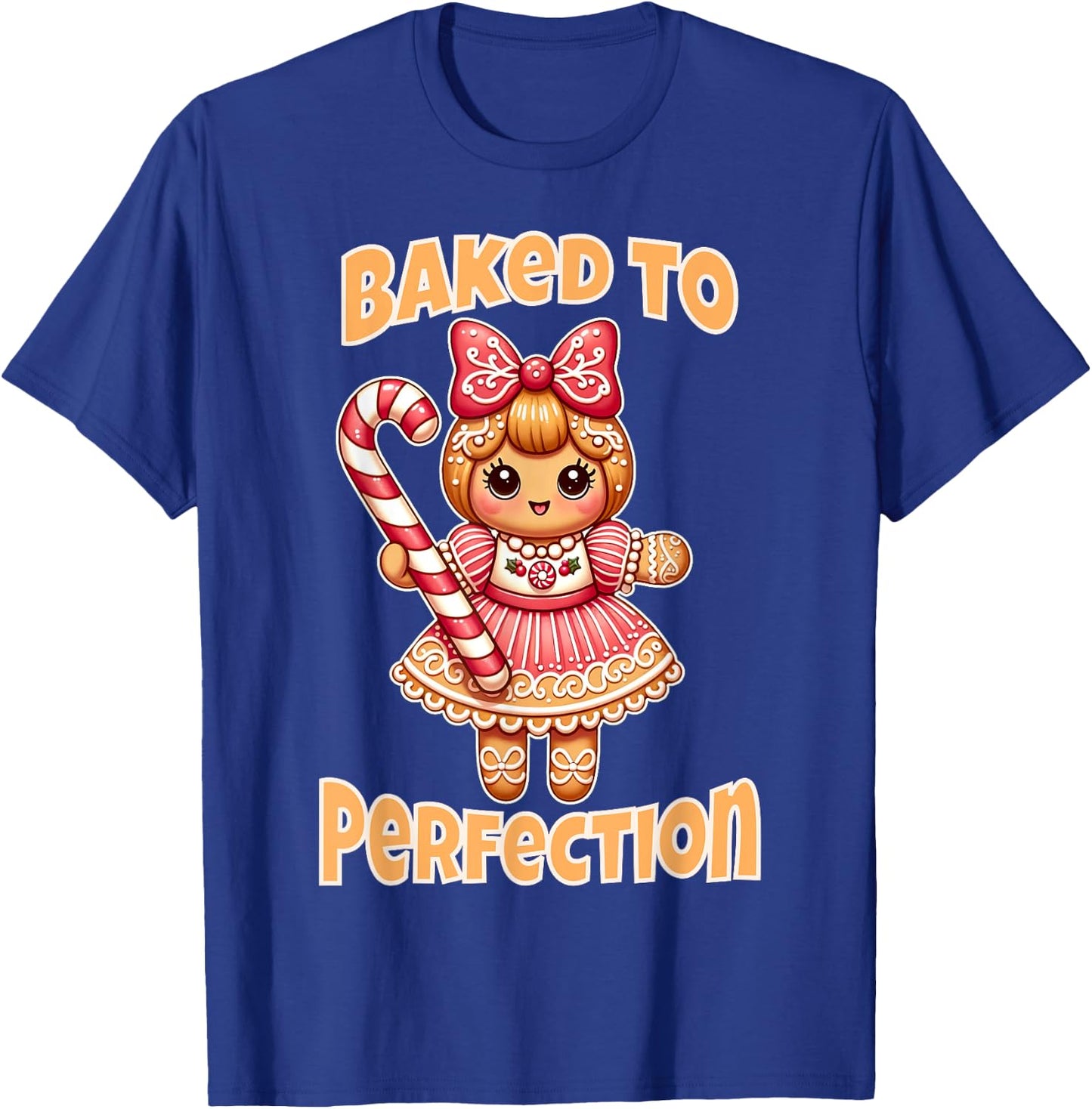 Cute Gingerbread Girl Baked to Perfection Christmas Women T-Shirt - T-Shirt | Royal