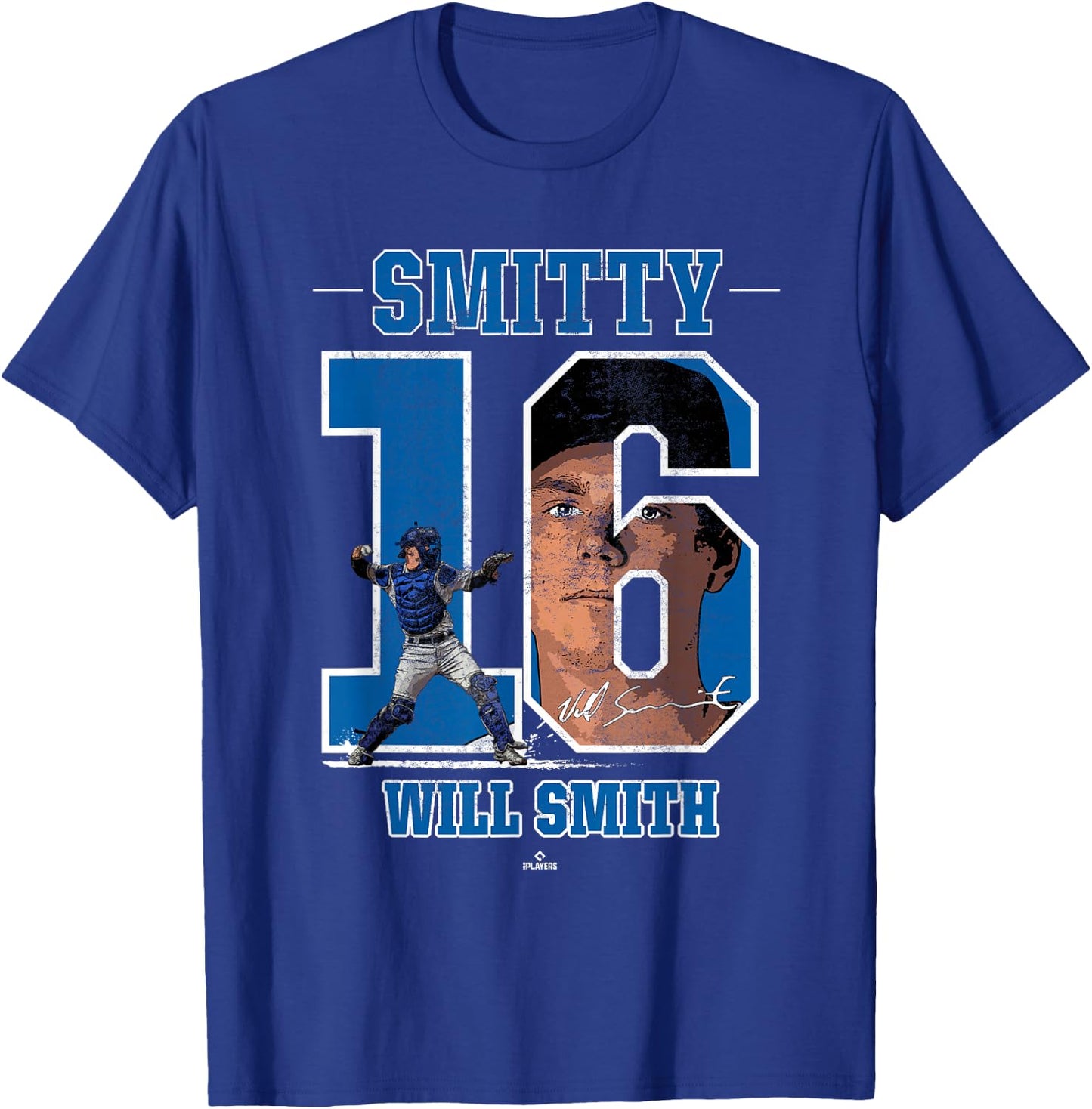 Smitty Will Smith Will Smith LA Los Angeles MLBPA T-Shirt - T-Shirt | Royal