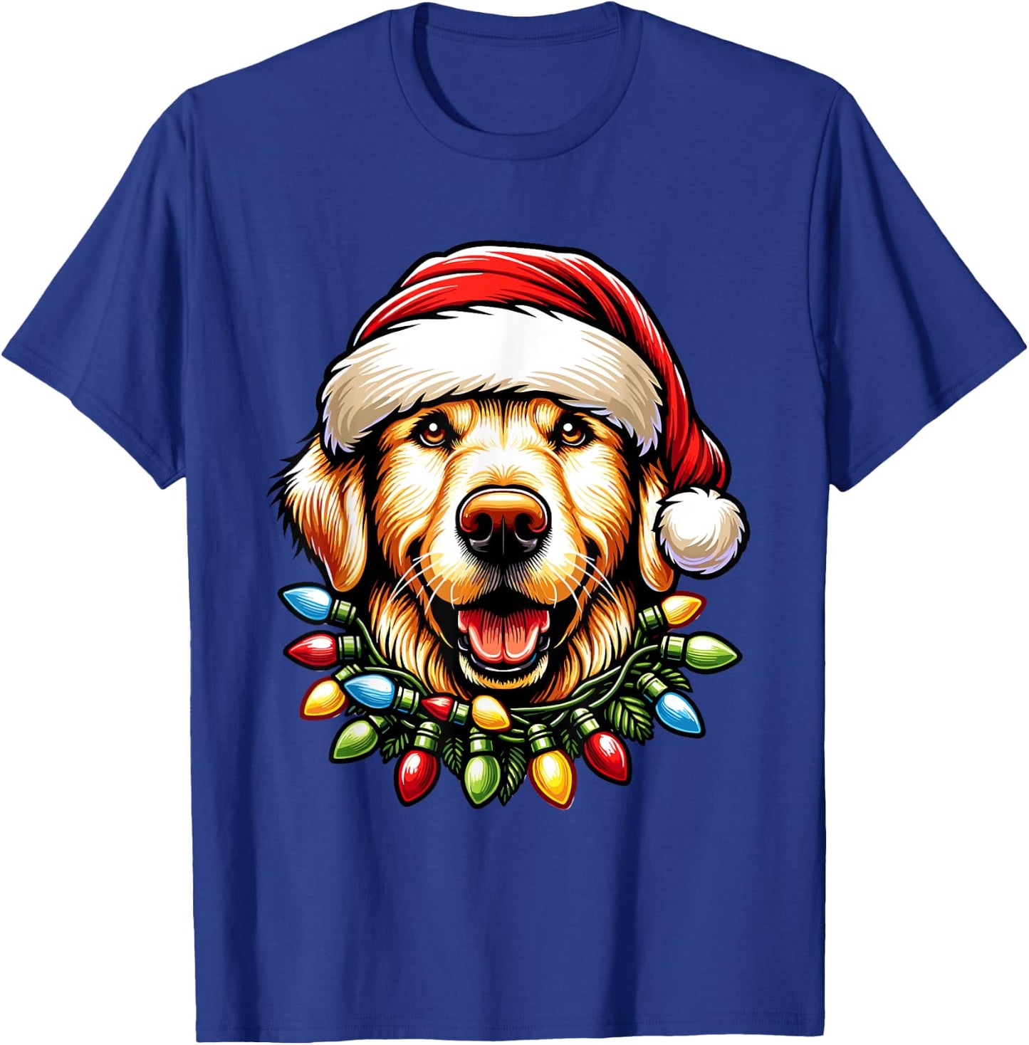 Dog Owner Xmas Men Women Favorite Golden Retriever Christmas T-Shirt - T-Shirt | Royal