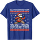 Funny Sloth Christmas 5k Running Team Squad X-Mas Fun Run T-Shirt - T-Shirt | Royal