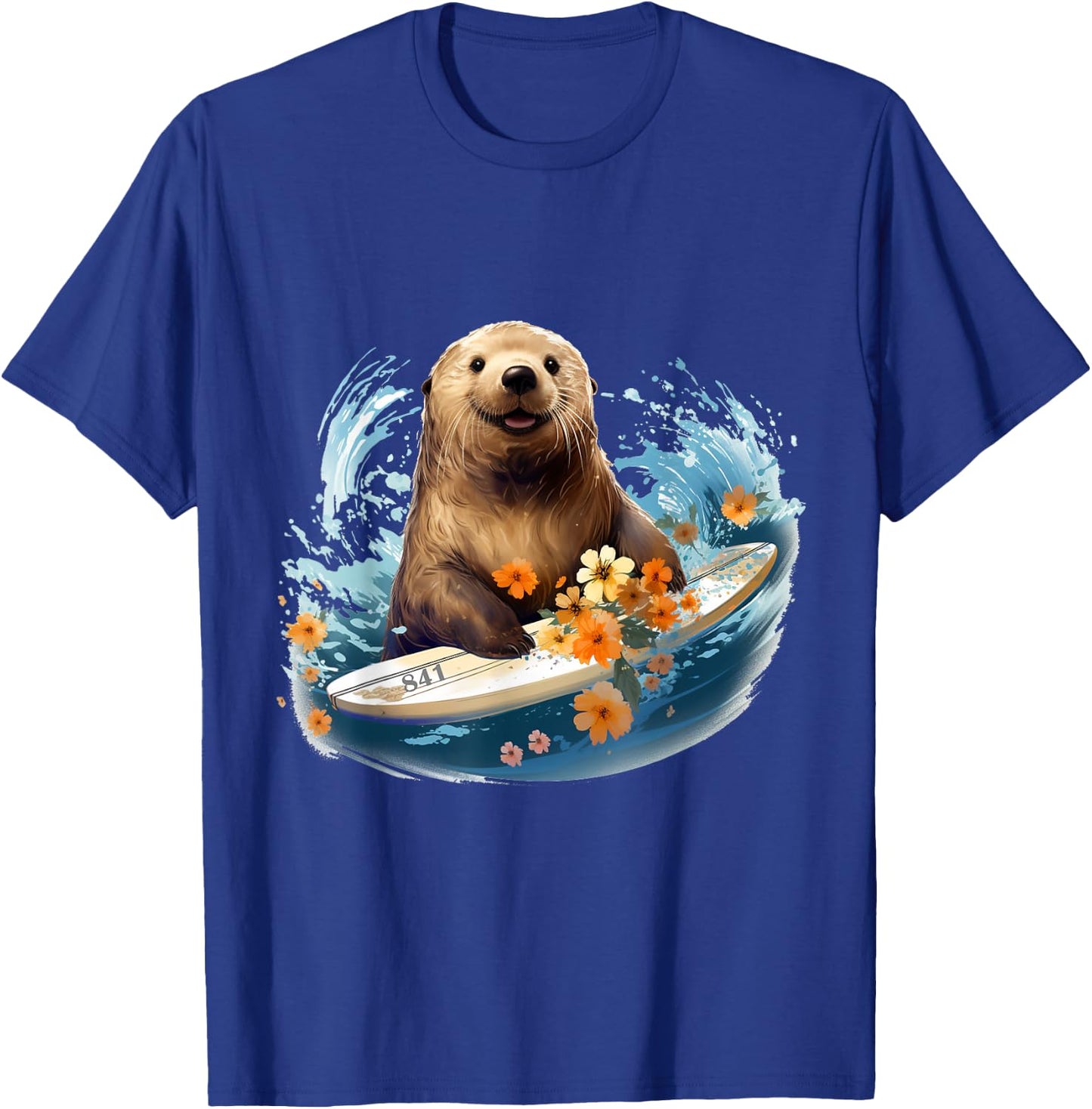 Otter 841 Surfing California Sea T-Shirt - T-Shirt | Royal