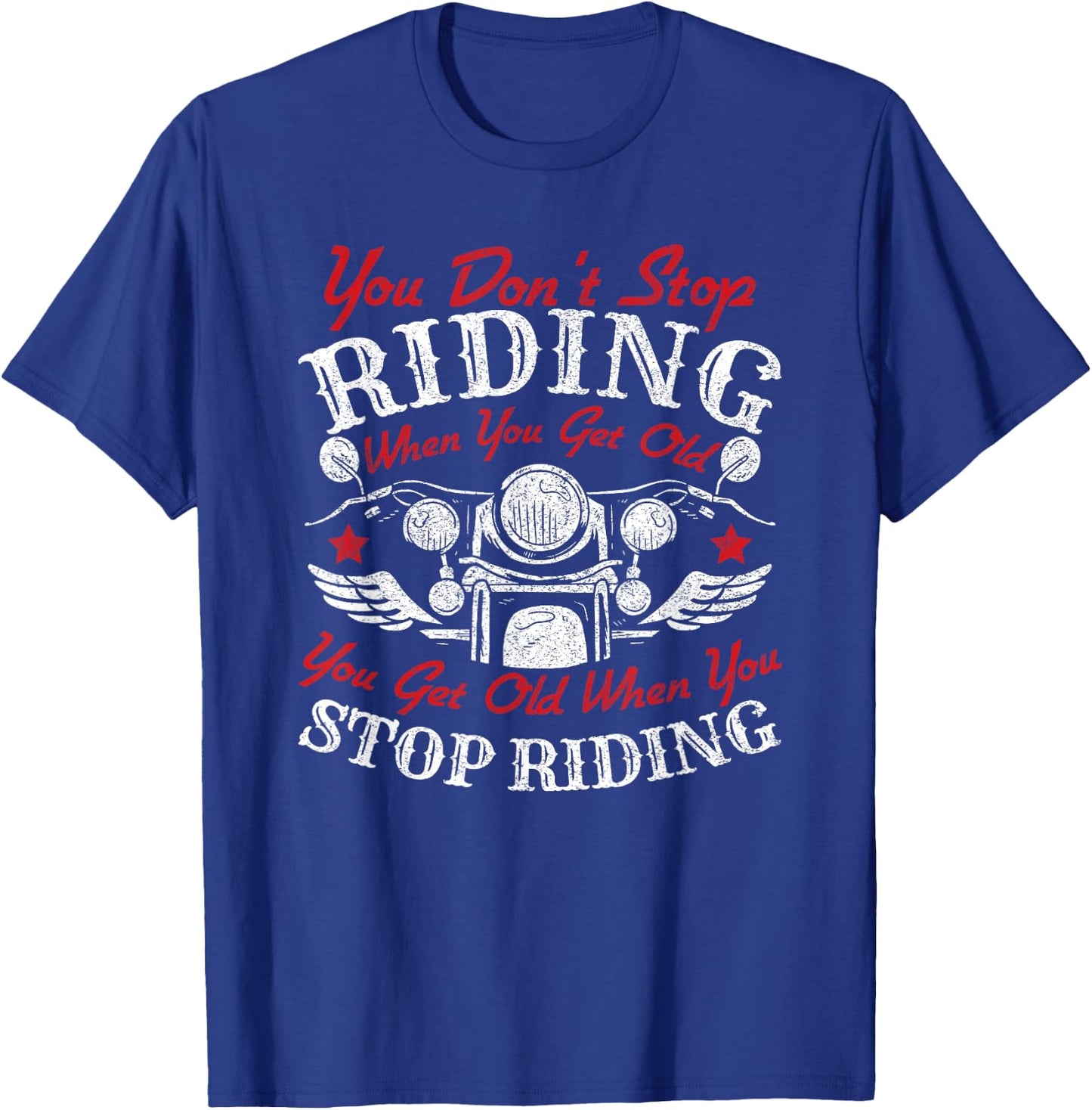 Motorcycle Men Motorbike Rider Biker T-Shirt - T-Shirt | Royal