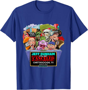 Jeff Dunham Chattanooga, TN (03/04/23) T-Shirt - T-Shirt | Royal