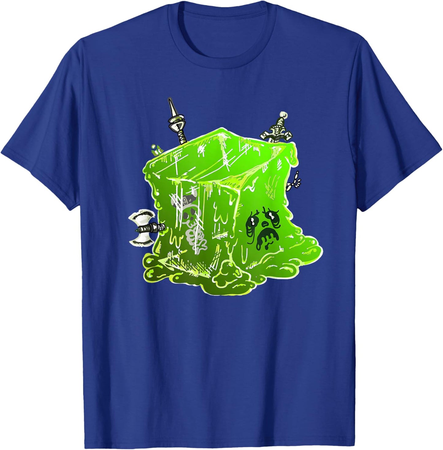 Gelatinous Cube Fantasy Roleplaying Illustration T-Shirt - T-Shirt | Royal