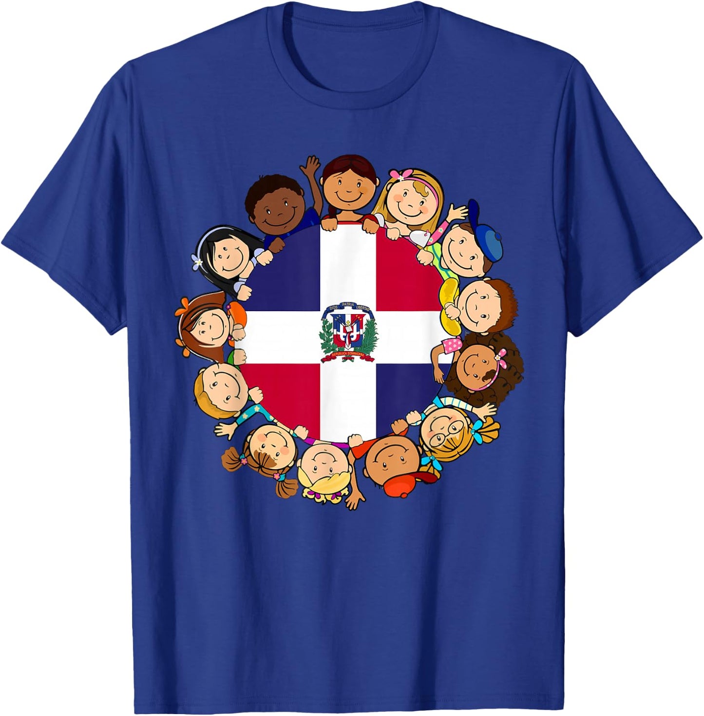 Dominican Republic Kids Dominicana Flag Hispanic Heritage T-Shirt - T-Shirt | Royal