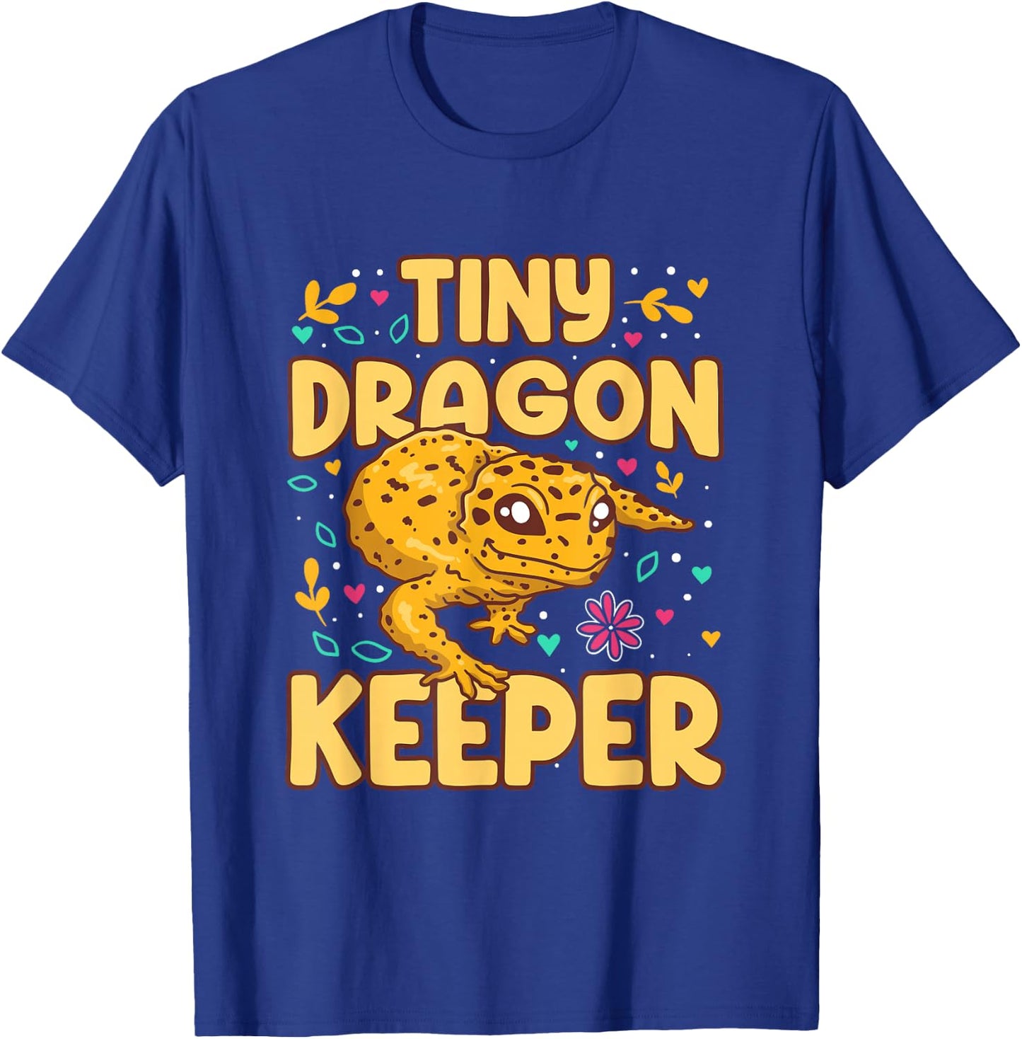 Tiny Dragon Keeper Leopard Gecko T-Shirt - T-Shirt | Royal