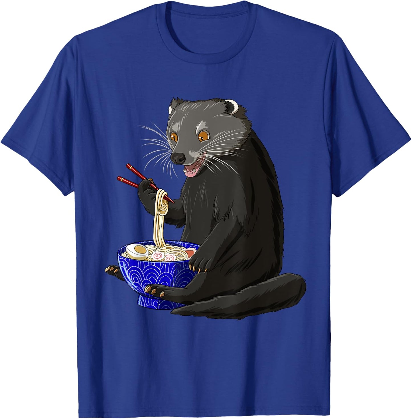 Funny Japanese Kawaii Ramen Binturong T-Shirt - T-Shirt | Royal