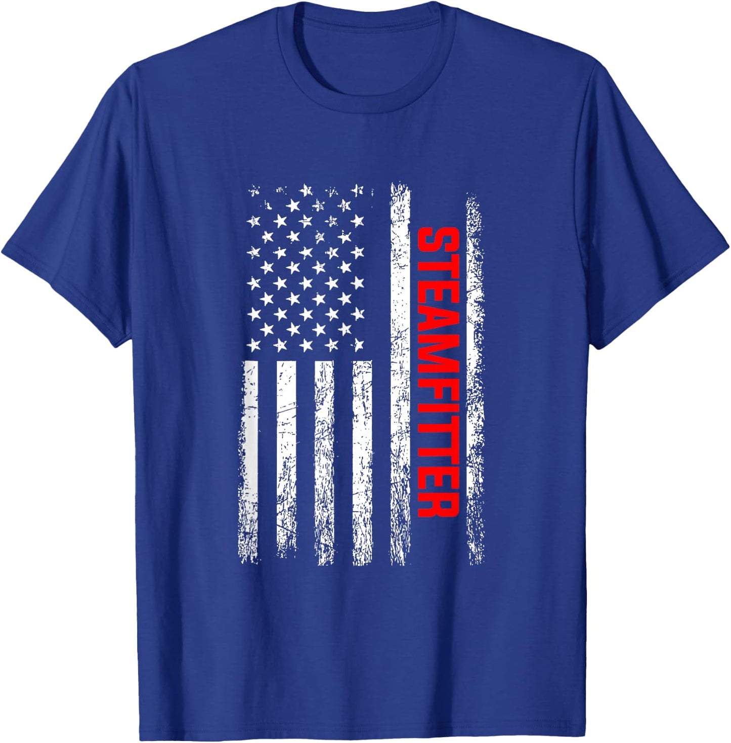 Steamfitter American Flag, Steamfitter T-Shirt - T-Shirt | Royal