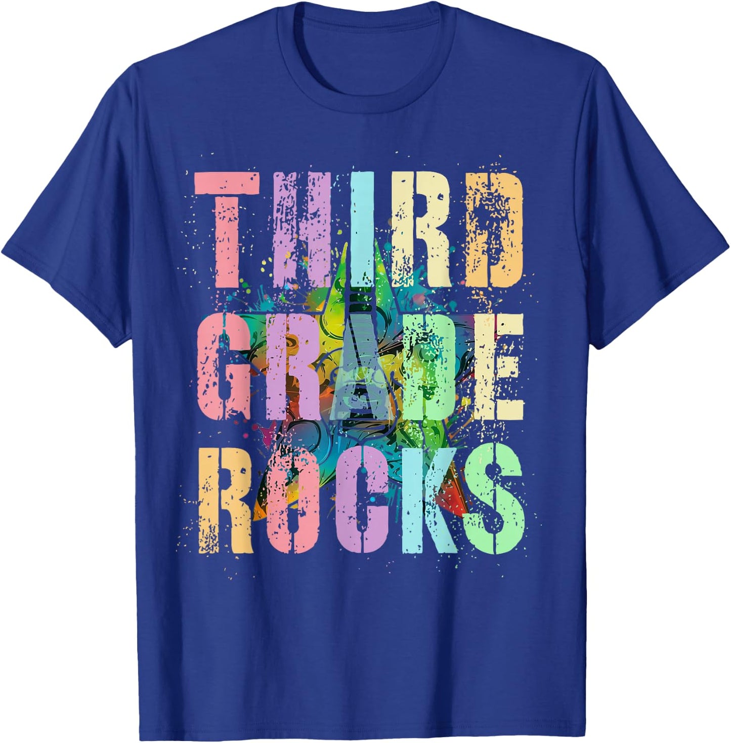 THIRD GRADE Rocks Teacher Kids Rockstar 3rd Gr Rocking Is My T-Shirt - T-Shirt | Royal