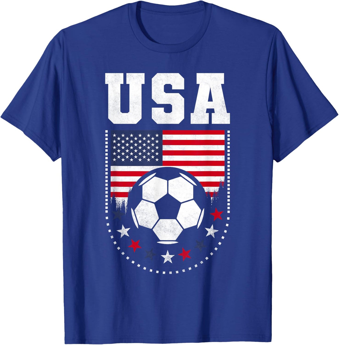 USA Flag Soccer Fan T-Shirt - T-Shirt | Royal