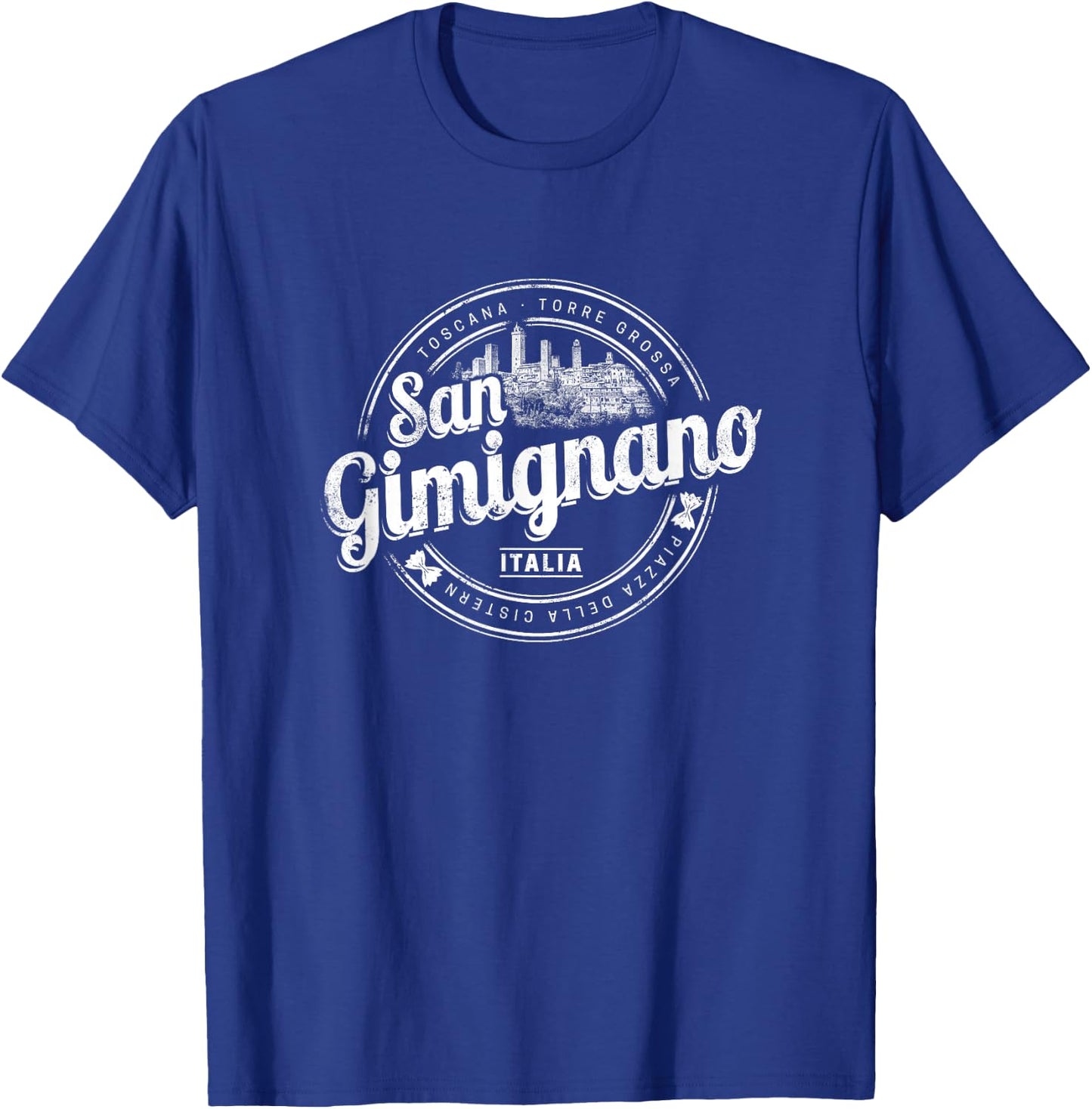San Gimignano Tuscany Retro Italy Vintage Souvenir T-Shirt - T-Shirt | Royal