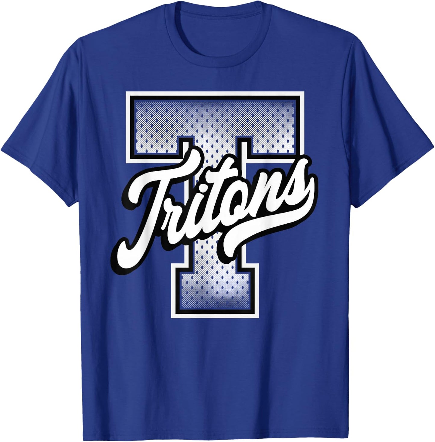 Tritons Win Football Baseball Basketball Co. -Adults Black Vintage Baseball T-Shirt - T-Shirt | Royal