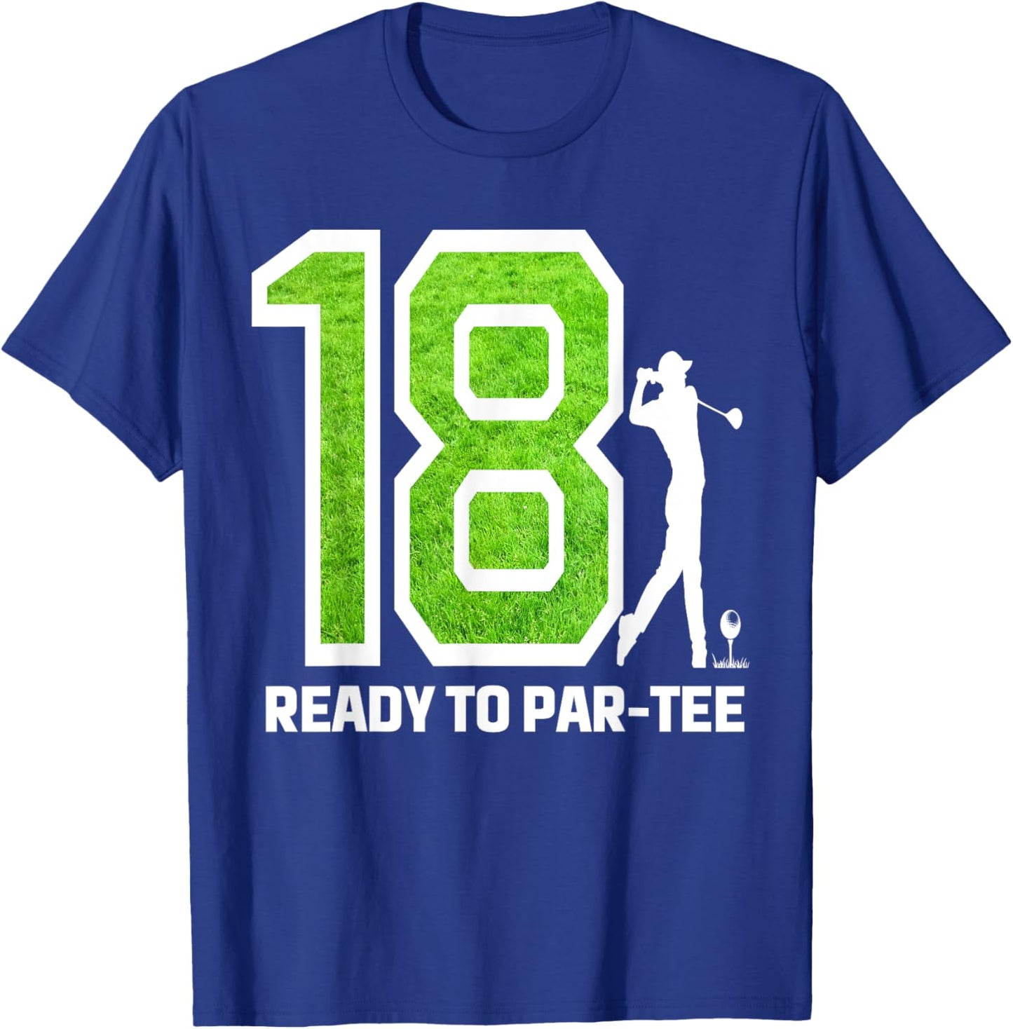 18th Birthday Golf Player Golfer Boys 18th Year Old Birthday T-Shirt - T-Shirt | Royal