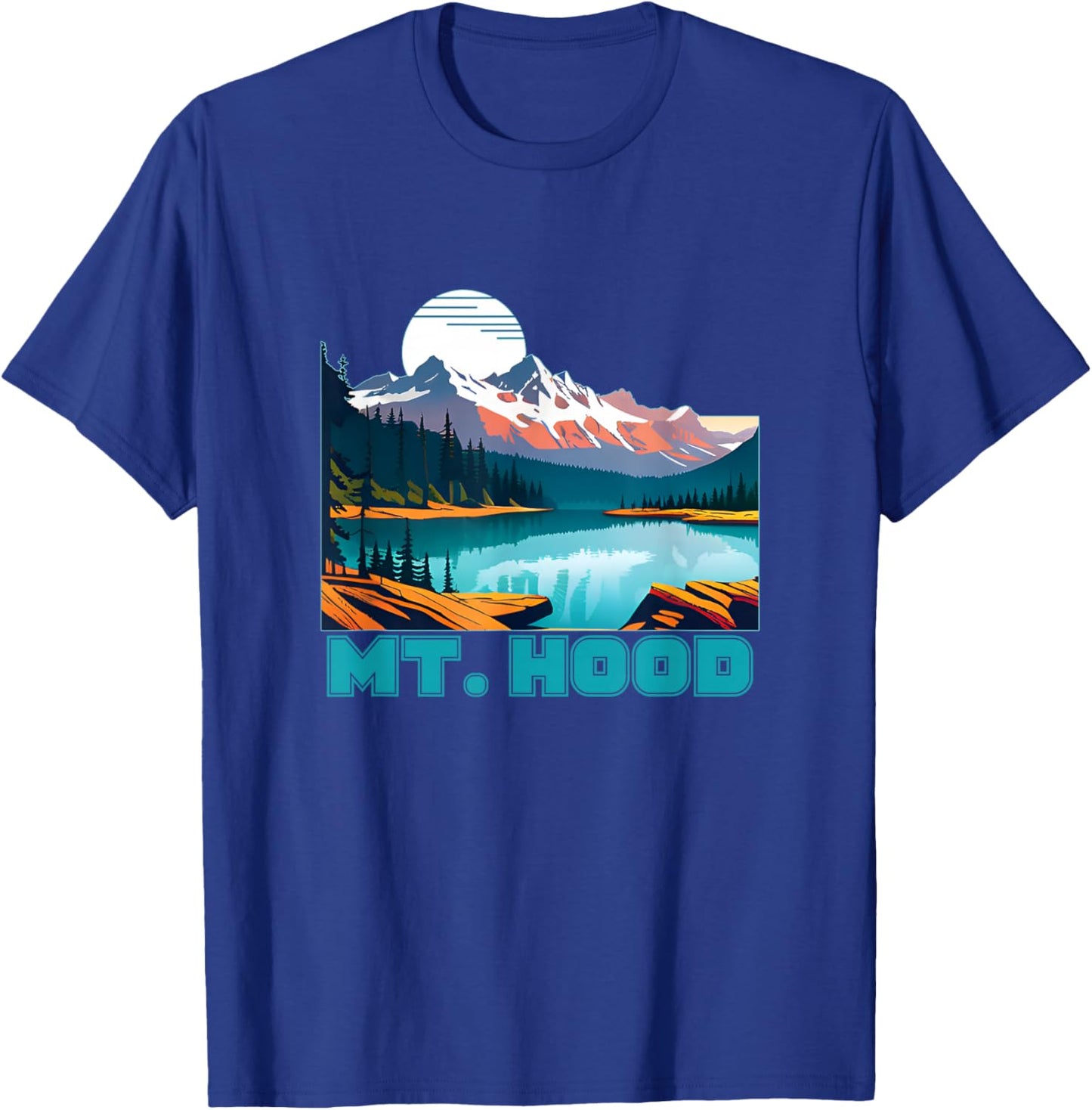 Mt. Hood Souvenir Apparel - Retro Vintage Mt. Hood T-Shirt - T-Shirt | Royal