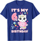 Birthday girl 6 years old, cat, unicorn, 6th birthday T-Shirt - T-Shirt | Royal