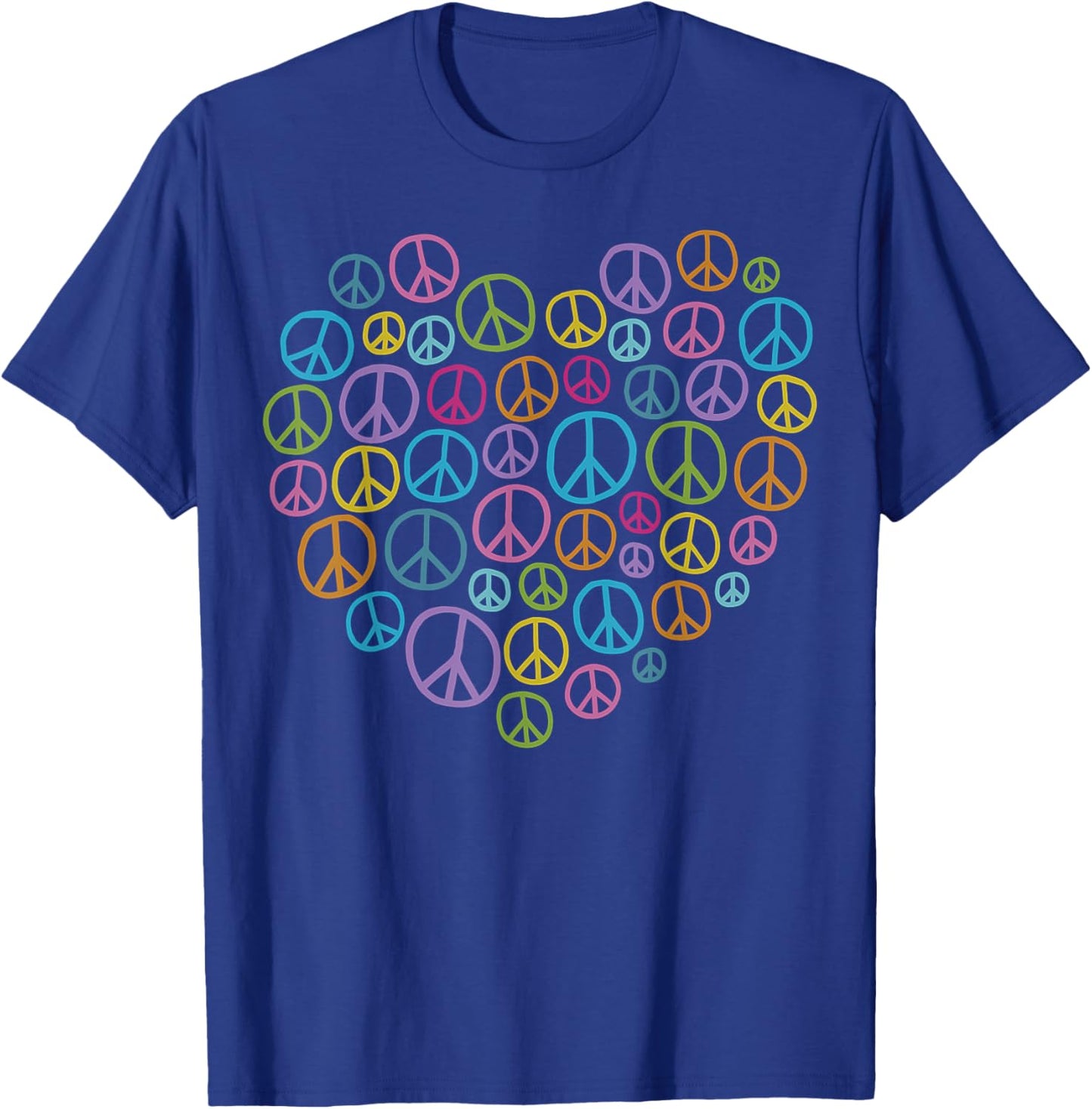 PEACE SIGN LOVE 60s 70s Tie Dye Hippie Costume T-Shirt - T-Shirt | Royal