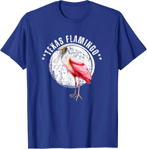 Roseate Spoonbill Texas Flamingo Birdwatcher Funny T-Shirt - T-Shirt | Royal