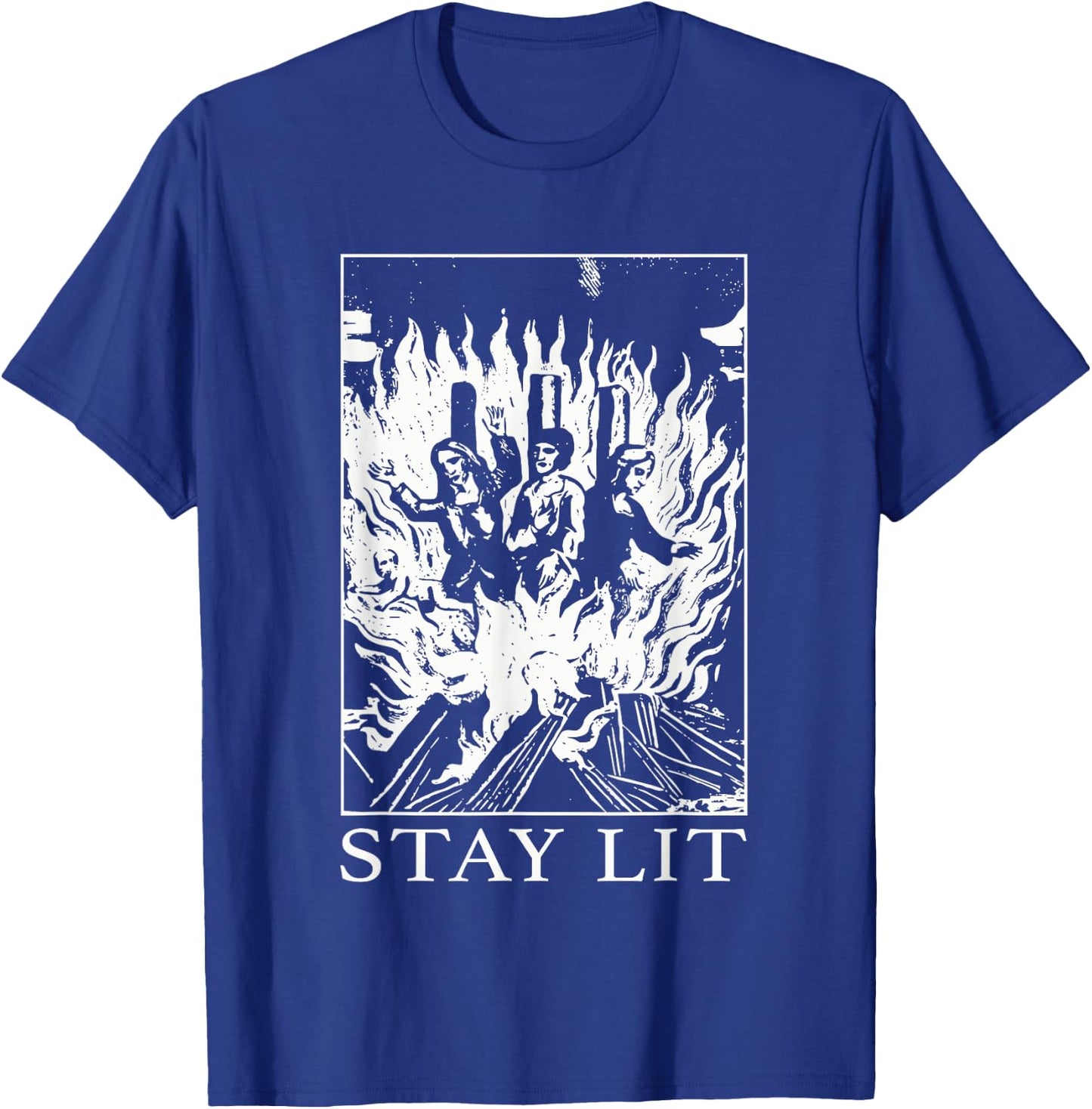 Occult Stay Lit Satan Devil Hell Unholy Antichrist Witch T-Shirt - T-Shirt | Royal