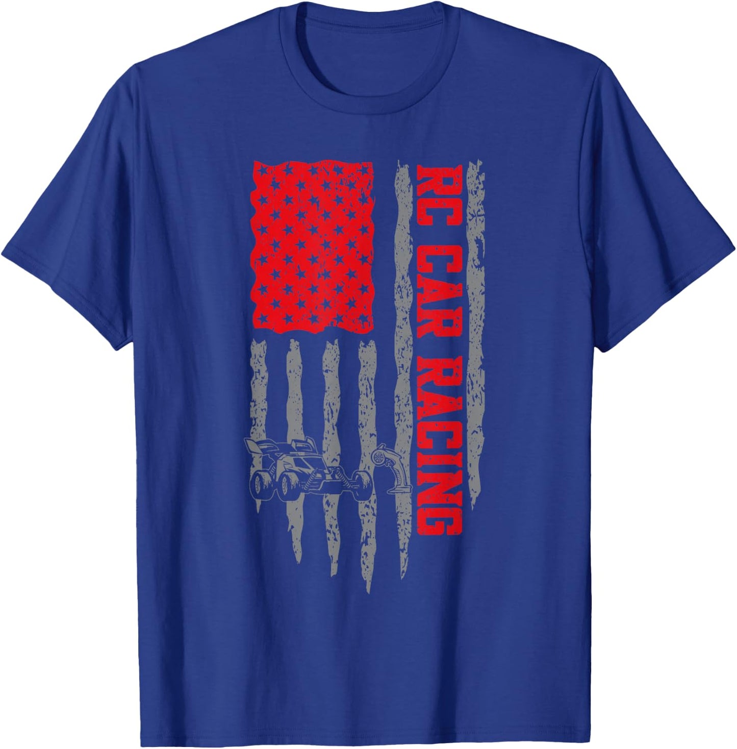 RC Cars RC Car Racing American Flag Radio Controlled Cars T-Shirt - T-Shirt | Royal