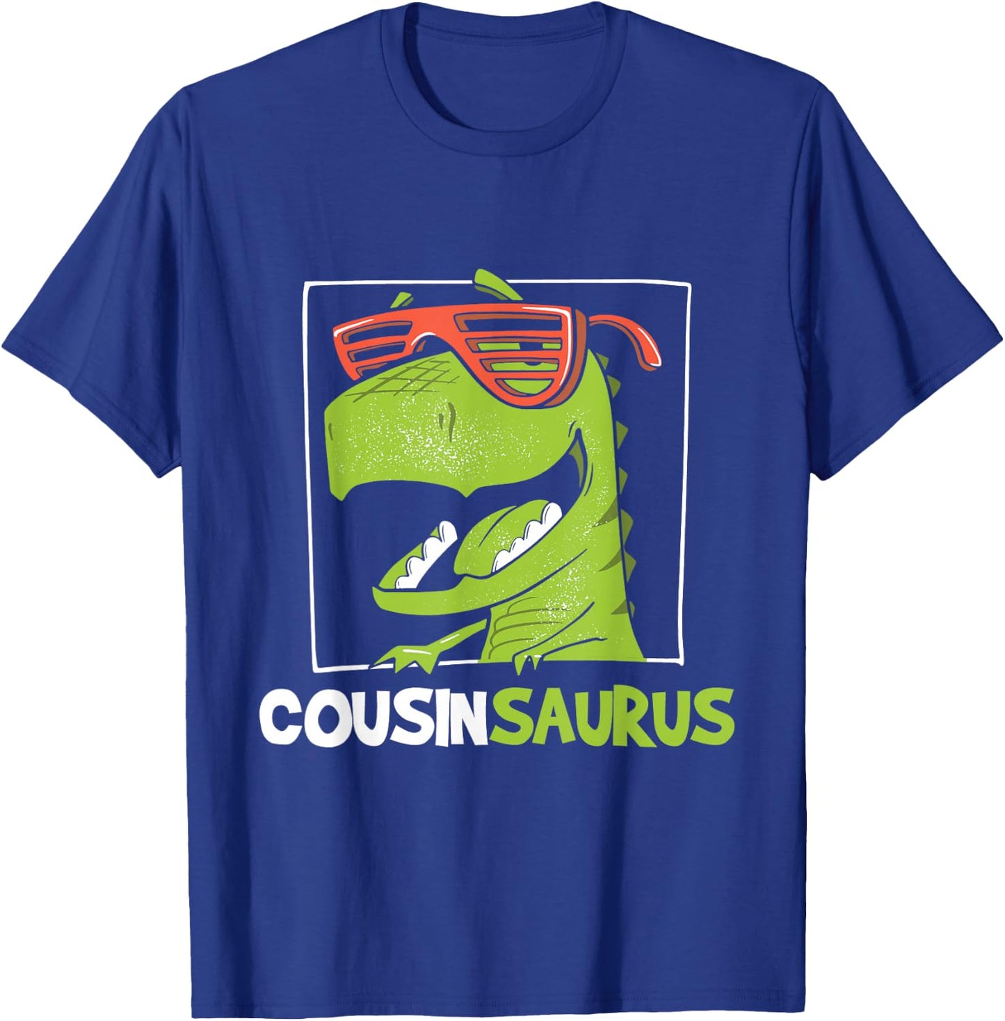 Cousinsaurus - Retro Vintage T Rex Cousin Family T-Shirt - T-Shirt | Royal