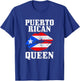 Puerto Rican Queen Puerto Rico Flag Pride Boricua Girls T-Shirt - T-Shirt | Royal
