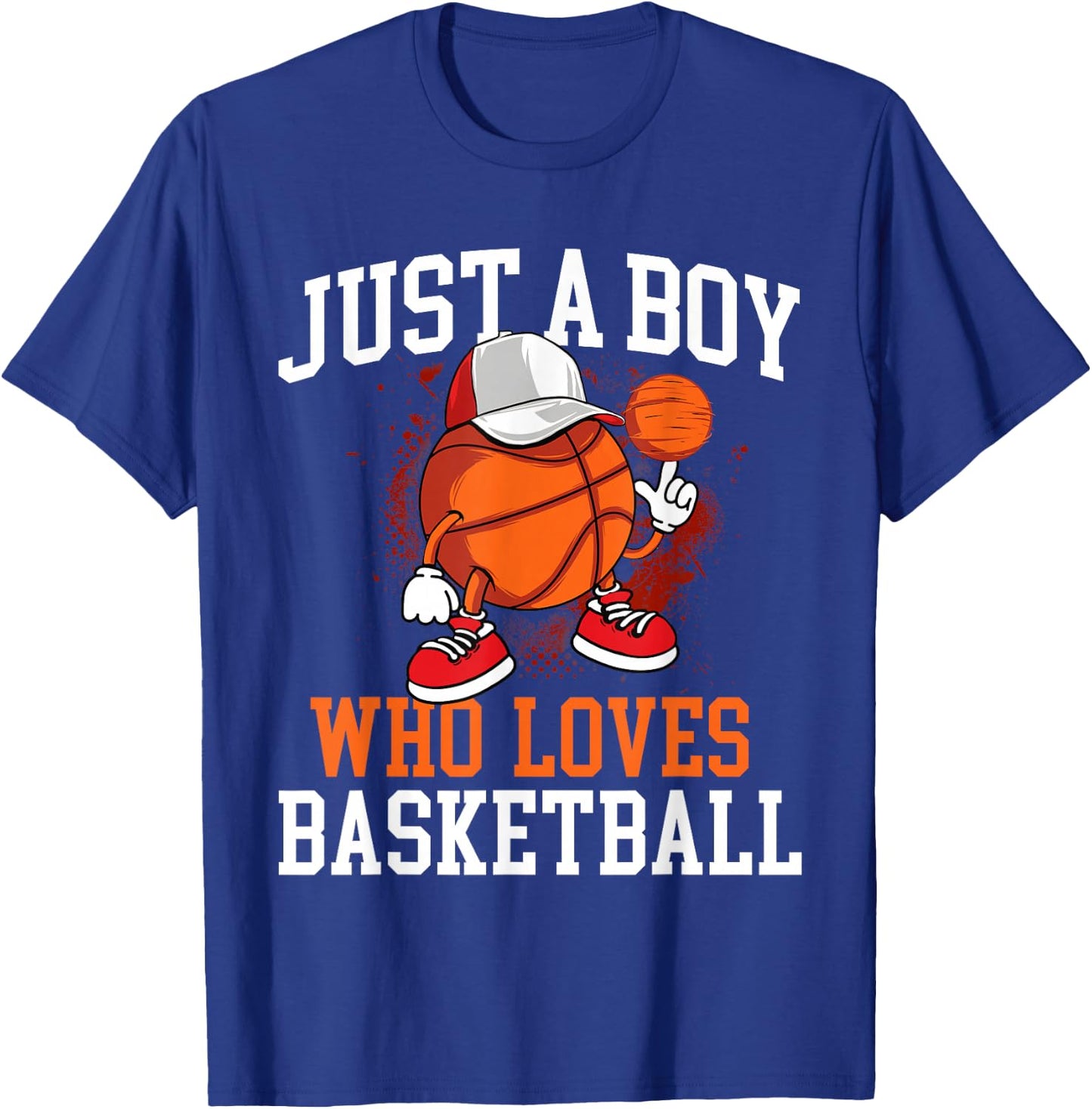 Just A Boy Who Loves Basketball - Player Hoops Small T-Shirt - T-Shirt | Royal