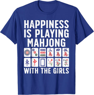 Funny Mahjong Girls Tile Game Mah Jongg Lovers T-Shirt - T-Shirt | Royal