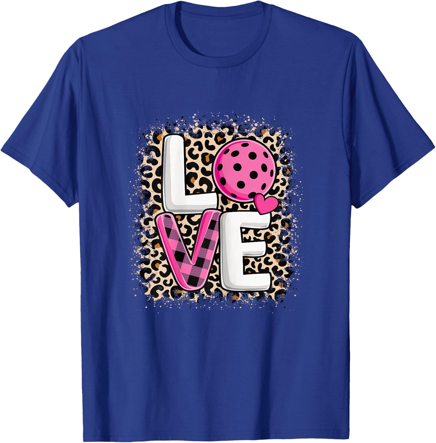 Pink Love Pickleball Cute Pickleball Lover Women Girls T-Shirt - T-Shirt | Royal