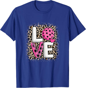 Pink Love Pickleball Cute Pickleball Lover Women Girls T-Shirt - T-Shirt | Royal