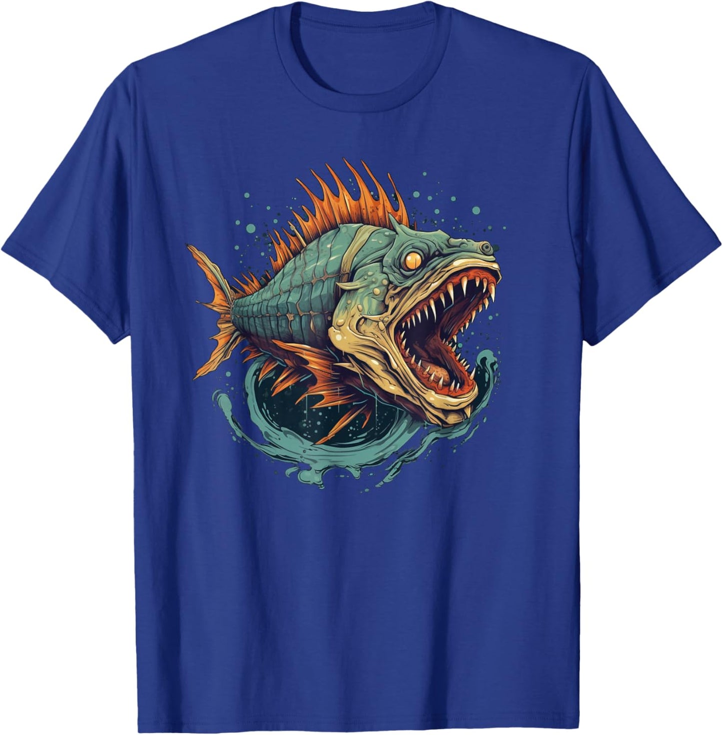 Cool Monster Fish for Boys and Girls T-Shirt - T-Shirt | Royal